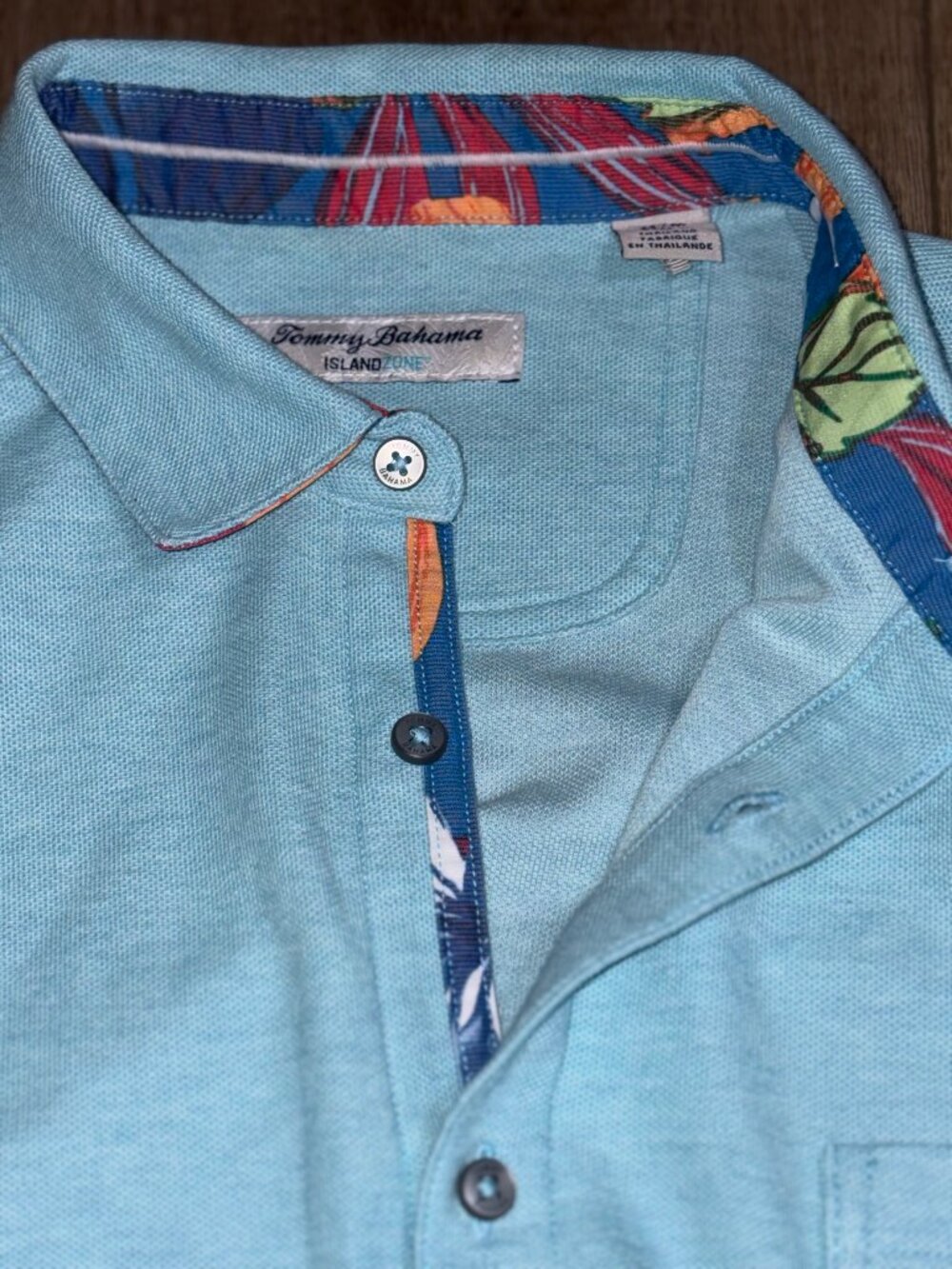 Tommy Bahama Island Zone Shirt Men's Medium Blue - Picture 9 of 11